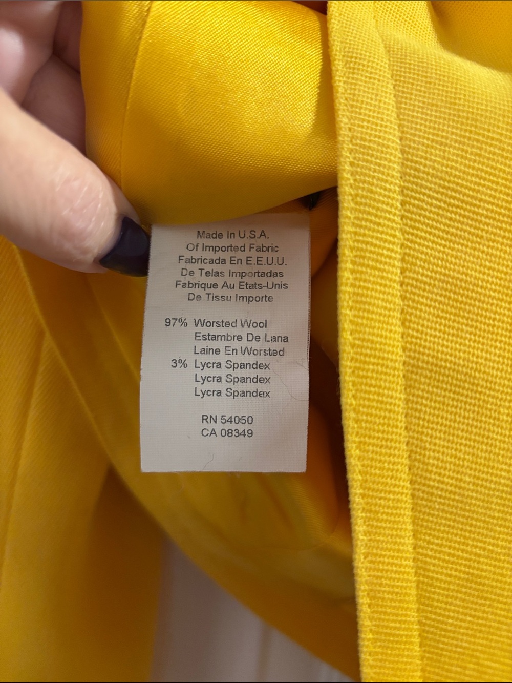 Lauren Ralph Lauren Bright Yellow Double-Breasted Blazer Jacket - Picture 4 of 5